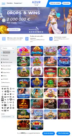 l'application et interface Superlines Casino