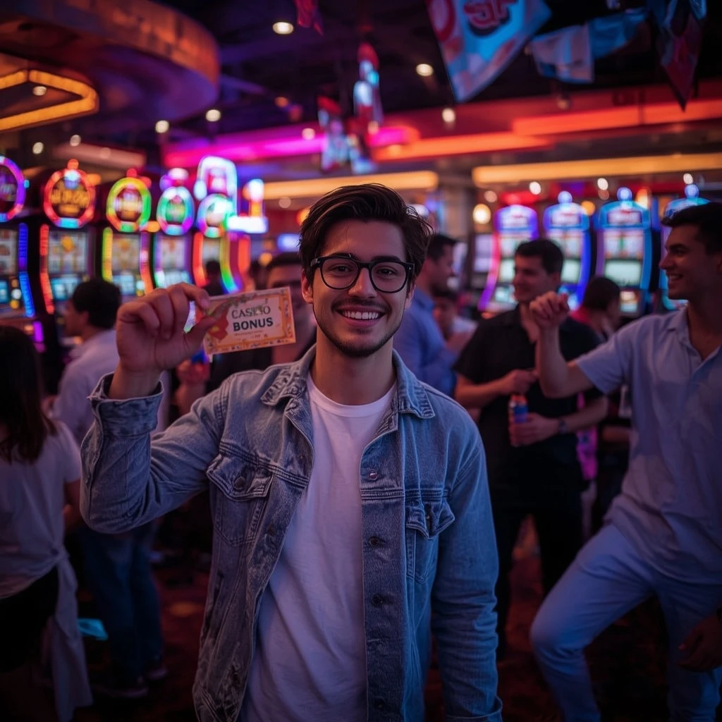 une personne tenant un bonus Superlines Casino