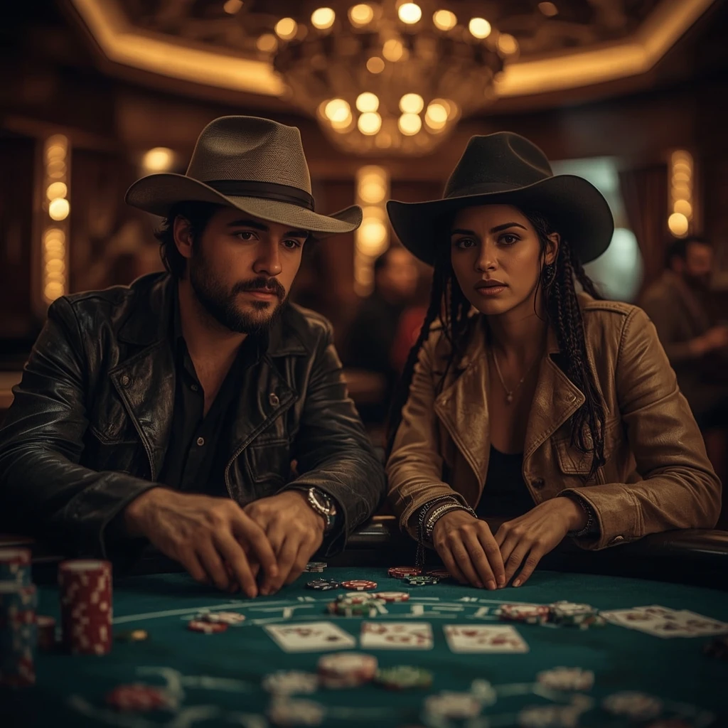 Photo de deux joueurs de poker au Superlines Casino